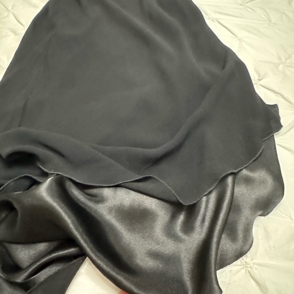 Elegant Asymmetrical Black Dress - Picture 3 of 4